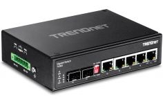 TRENDnet 6-Port Hardened Industrial Gigabit DIN-Rail Switch, TI-G62