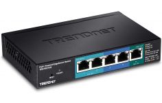 TRENDnet 5-Port Gigabit PoE + Powered EdgeSmart Switch with PoE Pass-Through, TPE-P521ES