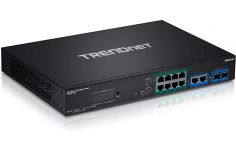 TRENDnet 12-Port Gigabit PoE + Smart Surveillance Switch, TPE-3012LS