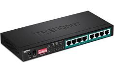 TRENDnet 8-Port Gigabit Long Range PoE + Switch, TPE-LG80