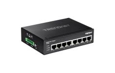 TRENDnet 8-Port Hardened Industrial Gigabit PoE + DIN-Rail Switch, TI-PG80