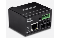 TRENDnet Hardened Industrial 100Base-FX Single-Mode SC Fiber Converter, TI-F10S30