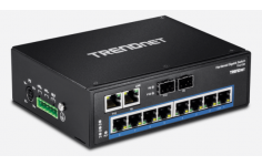 TRENDnet 10-Port Hardened Industrial Gigabit DIN-Rail Switch, TI-G102