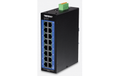 TRENDnet 16-Port Industrial Gigabit L2 Managed DIN-Rail Switch, TI-G160i