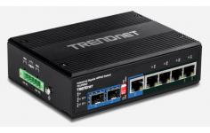 TRENDnet 6-Port Hardened Industrial Gigabit PoE ++ DIN-Rail Switch, TI-UPG62