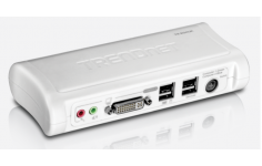 TRENDnet 2-Port DVI USB KVM Switch Kit with Audio, TK-204UK