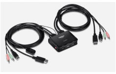 TRENDnet 2-Port 4K DisplayPort KVM Switch, TK-220DPi