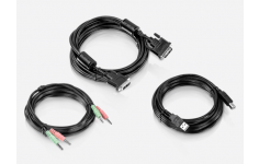 TRENDnet 15 ft. DVI-I, USB, and Audio KVM Cable Kit, TK-CD15